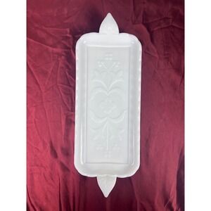 Vintage Westmoreland Glass White Milk Glass Rectangular Serving Plate